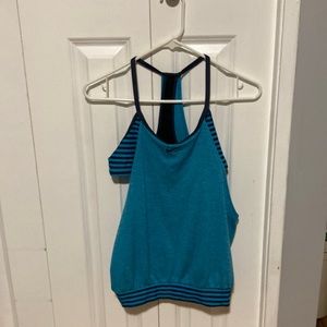 Nike turquoise, and navy workout shirt
